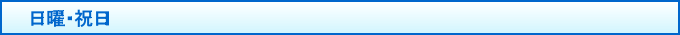 日曜・祝日